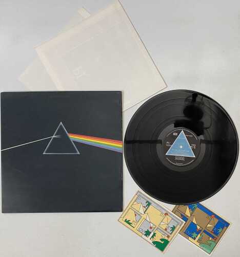 PINK FLOYD - THE DARK SIDE OF THE MOON LP (UK COMPLETE SOLID TRIANGLE - SHVL 804)