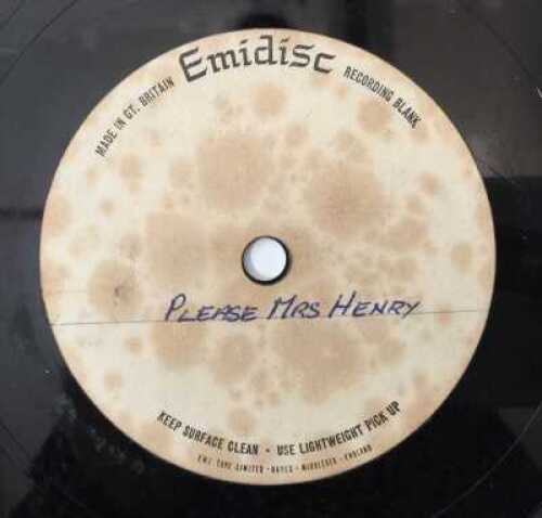 BOB DYLAN & THE BAND - PLEASE MRS HENRY 7" - ORIGINAL EMDISC ACETATE RECORDING