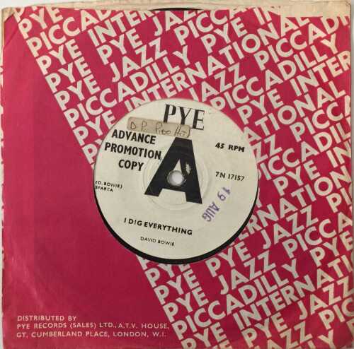 DAVID BOWIE - I DIG EVERYTHING 7" (ORIGINAL UK PROMO - PYE 7N 17157)