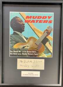 BLUES INTEREST - AN ORIGINAL MUDDY WATERS SIGNED DISPLAY.