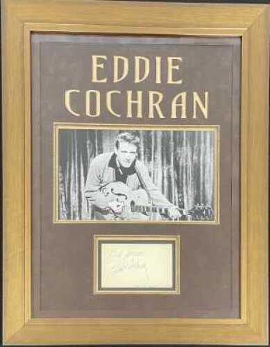 EDDIE COCHRAN - SIGNED DISPLAY.