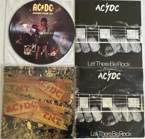 AC/DC - FOUR LPs TO INCLUDE AUSTRALIAN PRESSINGS.