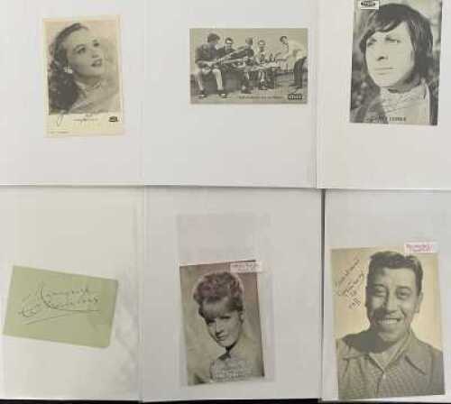 AUTOGRAPHS - 1950S AND 60S STARS OF EUROPEAN POP / TV / FILM.