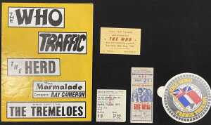 THE WHO - 1960S AND 70S CONCERT PROGRAMMES / TICKETS.