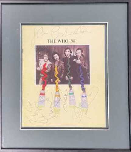 THE WHO - A FULLY SIGNED 1981 CONCERT PROGRAMME.