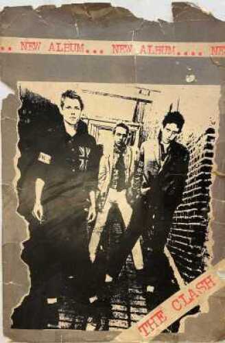 THE CLASH - ORIGINAL 1977 'NEW ALBUM' LP POSTER.