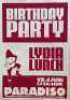 BIRTHDAY PARTY/LYDIA LUNCH - ORIGINAL 1982 PARADISO AMSTERDAM POSTER.