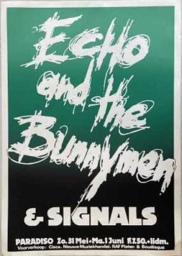 ECHO AND THE BUNNYMEN - ORIGINAL 1981 AMSTERDAM PARADISO POSTER.