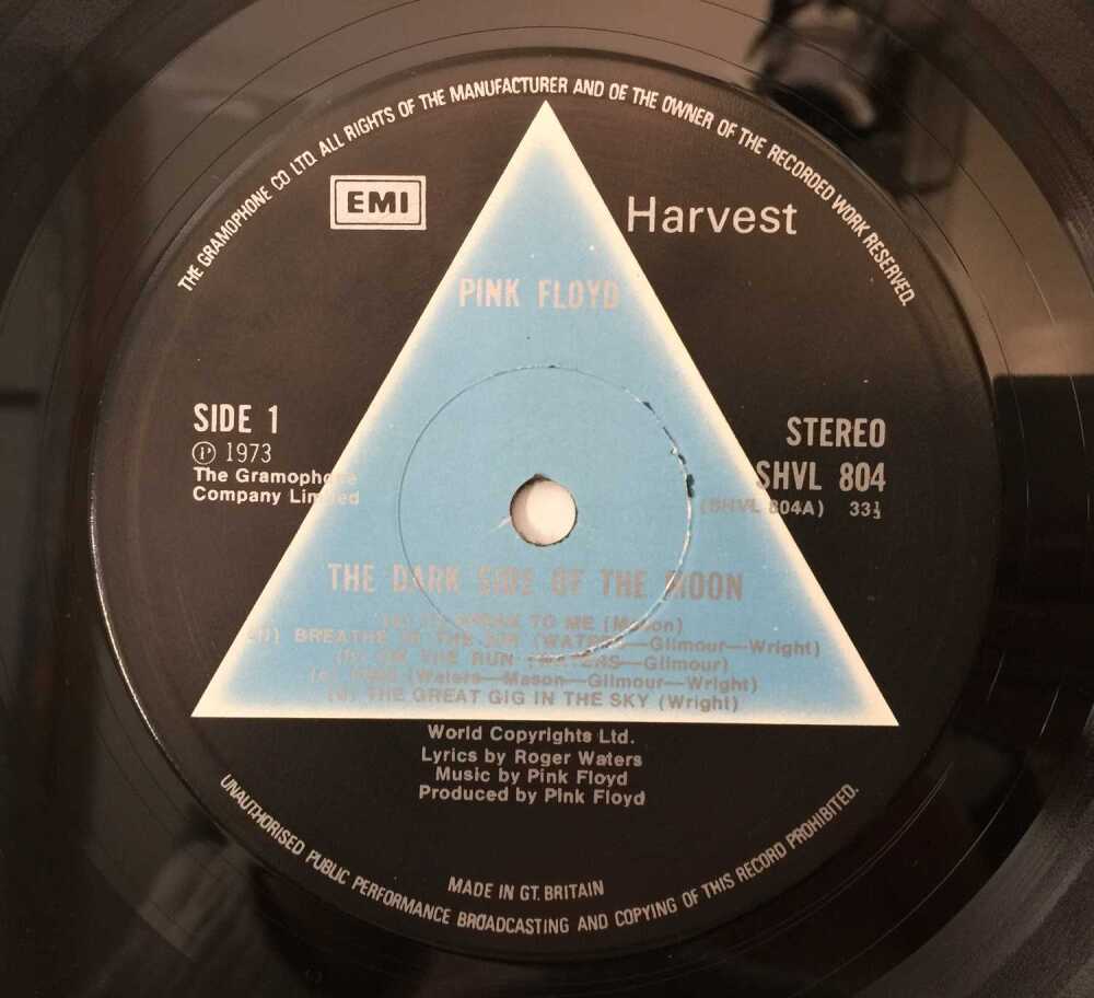 PINK FLOYD - THE DARK SIDE OF THE MOON LP (UK SOLID BLUE TRIANGLE ...