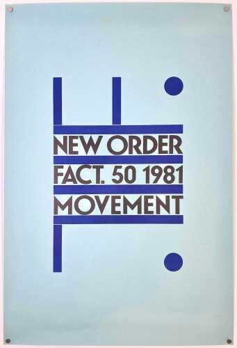 NEW ORDER - ORIGINAL MOVEMENT PROMOTIONAL POSTER.