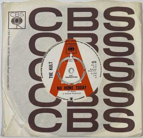 THE KULT - NO HOME TODAY - UK PYSCH 7" DEMO SINGLE - CBS 7269