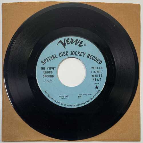 THE VELVET UNDERGROUND - WHITE LIGHT WHITE HEAT - US VERVE PROMO 7" SINGLE