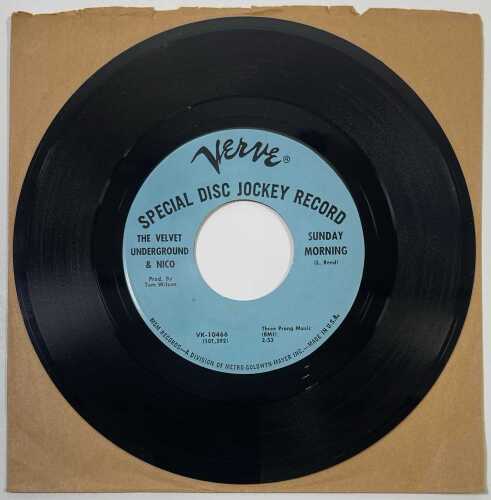 THE VELVET UNDERGROUND & NICO - SUNDAY MORNING - VERVE PROMO 7" SINGLE.