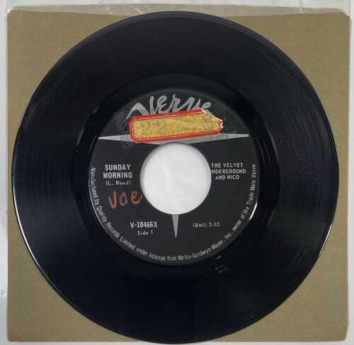 THE VELVET UNDERGROUND & NICO - SUNDAY MORNING - CANADIAN VERVE 7" SINGLE.
