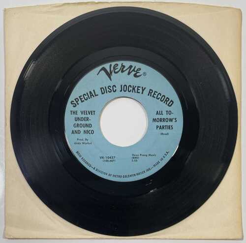 THE VELVET UNDERGROUND & NICO - ALL TOMORROW'S PARTIES - VERVE PROMO 7" SINGLE.