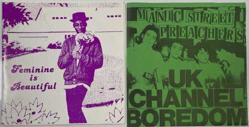 MANIC STREET PREACHERS 2 RELEASES FROM 1990 & 1991 - 7" SINGLE AND FLEXI DISC