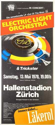 ELECTRIC LIGHT ORCHESTRA - ORIGINAL 1978 CONCERT POSTER.