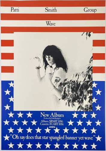PATTI SMITH - ORIGINAL WAVE PROMOTIONAL POSTER.