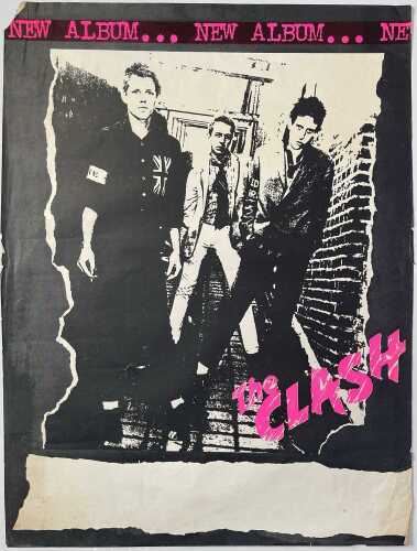 THE CLASH - ORIGINAL 1977 ALBUM / TOUR PROMO POSTER.