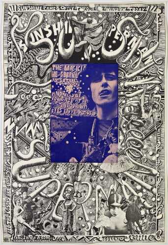 DONOVAN - MARTIN SHARP 'SUNSHINE SUPERMAN' NON-FOIL EFFECT POSTER.
