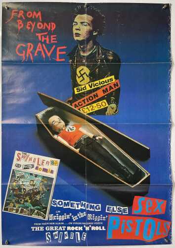 THE SEX PISTOLS - SID VICIOUS 'BEYOND THE GRAVE' POSTER.