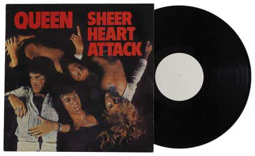 QUEEN - SHEER HEART ATTACK LP (ORIGINAL UK WHITE LABEL TEST PRESSING - EMC 3061 - MATRIX VARIANT)