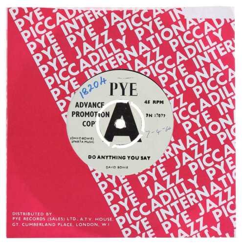 DAVID BOWIE - DO ANYTHING YOU SAY 7" (PROMO - 7N 17079)