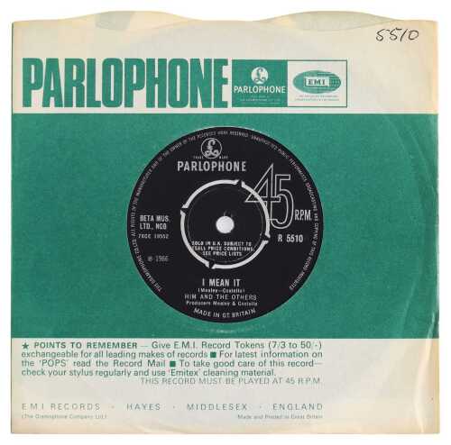 HIM AND THE OTHERS - SHE'S GOT EYES THAT TELL LIES 7" (UK PARLOPHONE - R5510)