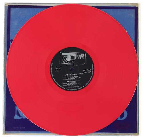 JIMI HENDRIX - THE CRY OF LOVE LP (CRIMSON RED VINYL TEST PRESSING - TRACK RECORD 2408 101)