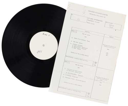 YES - THE YES ALBUM LP (2400-101 - UK WHITE LABEL TEST PRESSING)