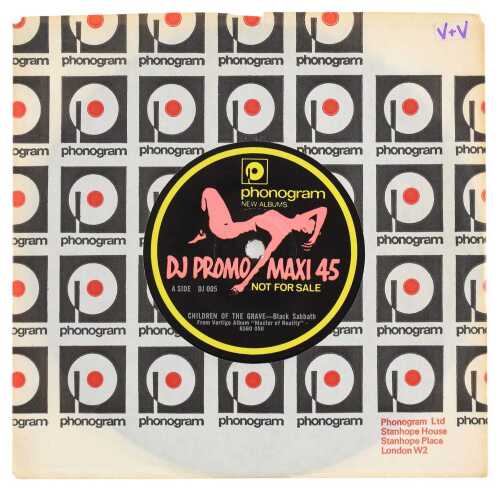 BLACK SABBATH / STATUS QUO - 'CHILDREN OF THE GRAVE / ROADHOUSE BLUES' 7" UK 1972 PROMO
