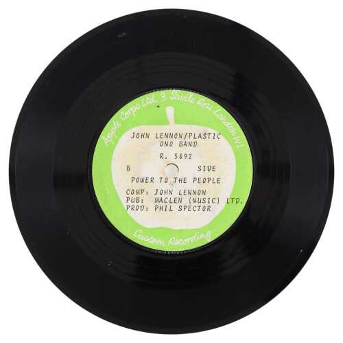 JOHN LENNON PLASTIC ONO BAND - 'POWER TO THE PEOPLE' 7" - S/SIDED TEST PRESS 1971